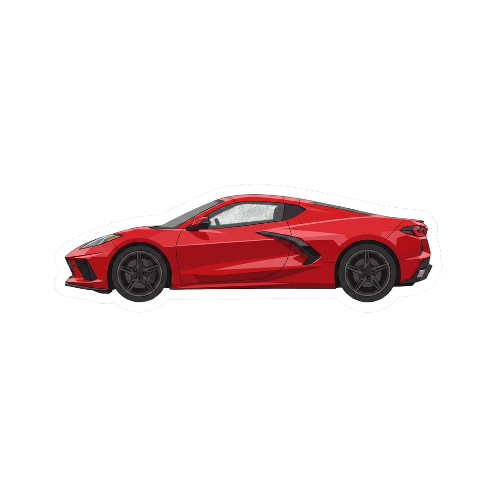 Corvette C8 die-cut sticker