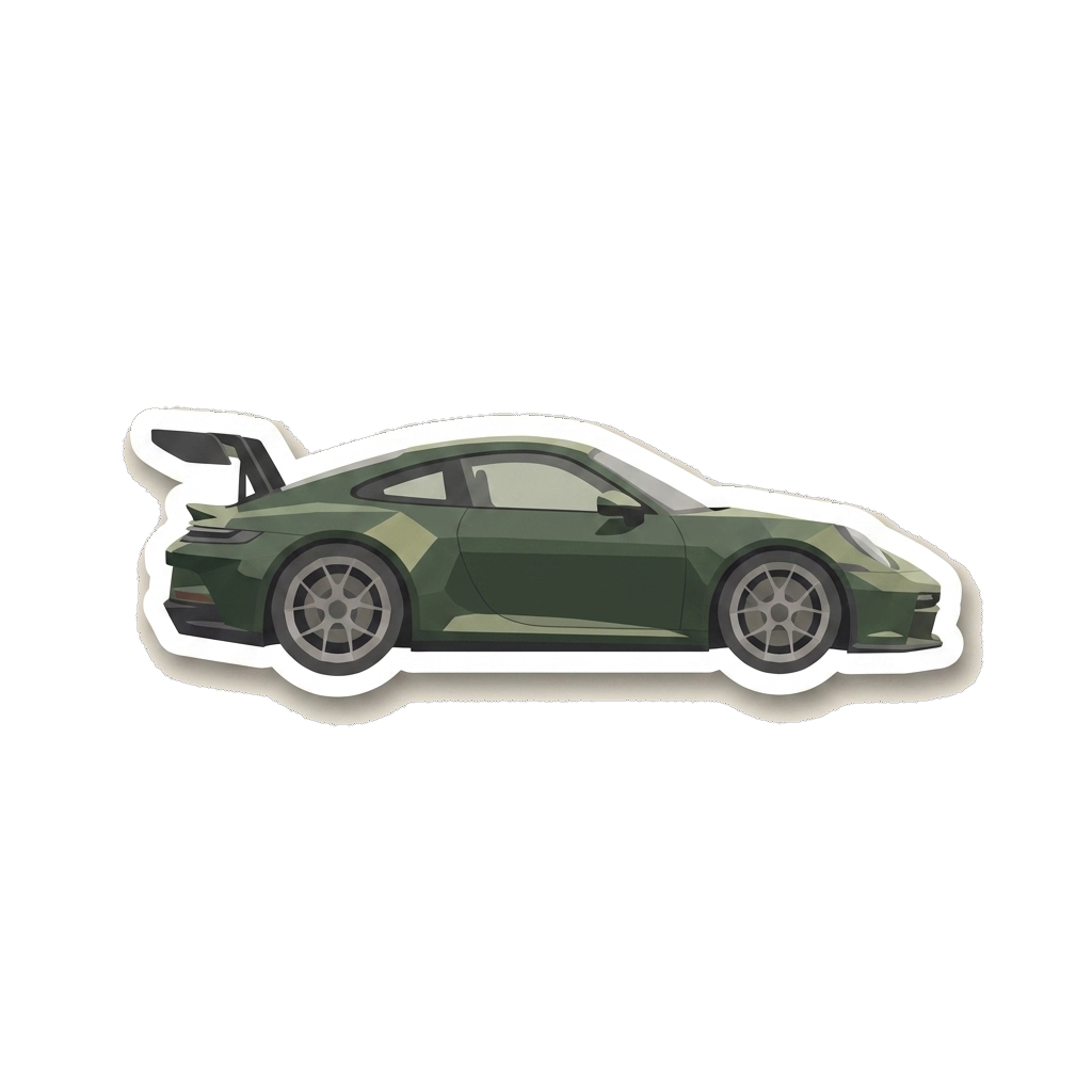 Porsche GT3 die-cut sticker